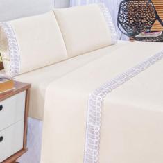 Jogo de Lençol Casal Super King Lese Percal 180 Fios 4 Peças - Love Ba