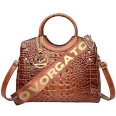 Vorgato Luxury - Bolsas femininas - Bolsas para mulheres - Bolsa de ombro para mulheres - Bolsas transversais para mulheres, Marrom