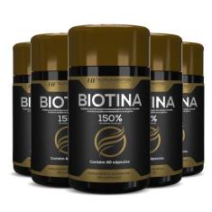 5X Biotina 150% Premium 60Caps Hf Suplementos