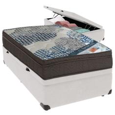Cama Box Baú Branco E Colchão Iso Superpocket Molas Ensacadas Solteiro Ortobom