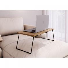 Mesa para Notebook 54x30cm Dobrável com Suporte de Smartphone Artesano Vermont/Preto