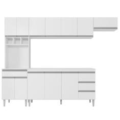 Cozinha Completa Modulada 4 Peças Andréia 280 cm Branco 1862 AJL Móvei