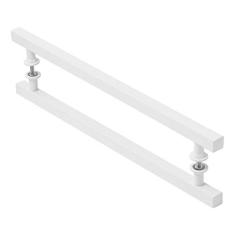 Puxador Branco Para Porta De Vidro Madeira Pivotante 30cm