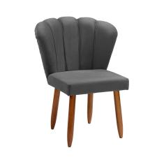 Cadeira Poltrona Pétala Yasmin Sala Estar Penteadeira e Salão  Veludo