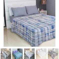 Lençol Para Cobrir Casal Estampado COZZILAR 100% Algodão Malha, Toque 