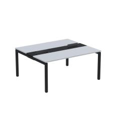 Mesa Plataforma Dupla com Pé de Aço para Coworking 160X140/2P PDC16/14/2P Cinza/Preto