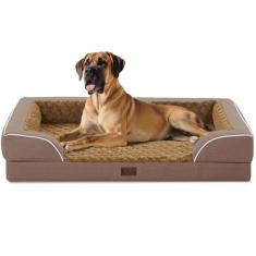 Casa Paw Cama ortopédica XXL para cães extragrande, à prova d'água, com espuma viscoelástica para cães, com laterais, espuma para ovos e parte inferior antiderrapante, sofá-cama para cães grandes com