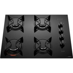 Cooktop a Gás 04 Bocas Atlas U.Top Mesa de Vidro Atlas, Preto, Bivolt