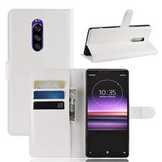 Capa para Sony XZ4, capa carteira flip de couro PU premium com compartimento para cartão, suporte e fecho magnético [capa interior à prova de choque de TPU] Compatível com Sony XZ4