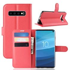 Capa para Samsung S10, carteira flip de couro PU premium com compartimento para cartão, suporte e fecho magnético [capa interior à prova de choque de TPU] Compatível com Samsung S10