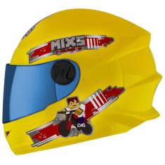 Capacete Fechado Mixs Start Infantil Blocks, AMARELO, 54