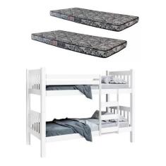 Beliche solteiro caribe vira 2 camas solteiro c/grade proteção e escad