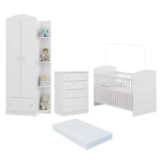 Quarto Infantil Completo João e Maria Multimóveis com Colchão, Berço, 