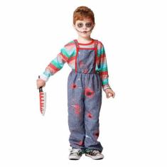 Fantasia Halloween Boneco Chuck Infantil Brinquedo Assassino - Fantasi
