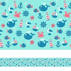 Faixa Adesiva para Quarto de Bebê Peixinho 3mx15cm