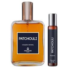 Kit Perfume Patchouli 100ml Masculino + Spray Portátil 10ml