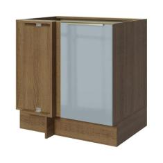 Balcão de Canto Madesa Lux 1 Porta - Rustic/Cinza