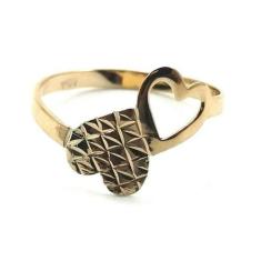 Anel de ouro 18K Dois corações - Elegancy Joias, 19