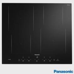 Cooktop por Indução Panasonic Vitrocerâmico com 04 Bocas, 09 Níveis de Potência, Painel Touch, Preto - KY-W648CLRPK