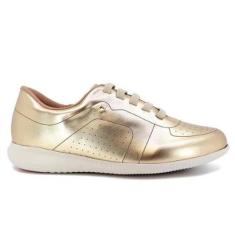 Tênis Usaflex Feminino Em Couro Detalhe Laser AF0622-Feminino
