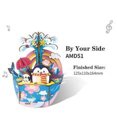 Quebra-cabeça de madeira 3D DIY Exquisite Cartoon Craft Model