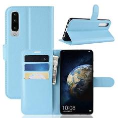 Capa para Huawei P30, carteira flip de couro PU premium com compartimento para cartão, suporte e fecho magnético [capa interior à prova de choque de TPU] Compatível com Huawei P30
