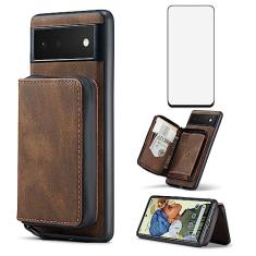 Capa de celular para Google Pixel 6 Pro com protetor de tela de vidro temperado e porta-cartão de crédito com zíper acessórios para celular Pixel6Pro Pixel6 XL 6XL Pixle 6Pro 5G feminino masculino