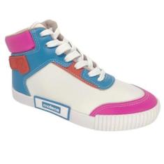 Tênis Moleca Cano Alto Botinha Cadarço Casual 5740.210-Feminino