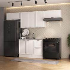 Cozinha Compacta 4 Peças 3 Aéreos 1 Balcão Soho Cabecasa Madeiramadeira Branco