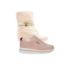 Tenis Feminino e Coturno Infantil - KIT 2 PARES Tam 24 ao 34 - sapatin