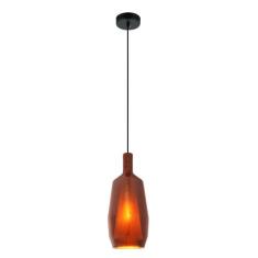 Pendente 1 Lâmpada Doppio Vidro Bronze 14cm x 32cm Mais Luz