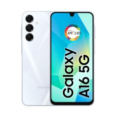 Celular Samsung Galaxy A16 5G, 256GB + 8GB RAM, Câmera de até 50MP, Tela 6.7", NFC, IP54, Bateria 5000 mAh - Cinza