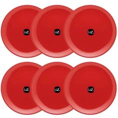 Jogo De 6 Pratos Rasos Redondos 26cm Pratos De Plástico UZ