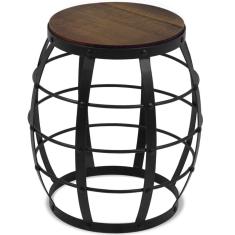 Banco Decorativo Seat Garden Flora Preto Canela Gran Belo