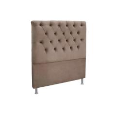 Cabeceira Cama Box Estofada King Embaixatriz Plus Suede Bege - Simbal