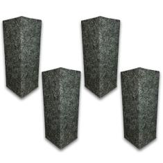 4 Arranhador Canto De Sofá E Parede Para Gatos Cat Carpete Cinza - JKV