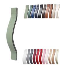 Kit com 04 Puxadores Hidden Gaveta Porta Móveis Armário Textura de Couro