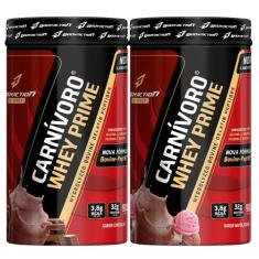 Kit 2x Carnívoro 900g Whey Protein Isolate - Bodyaction, Chocolate/Nap
