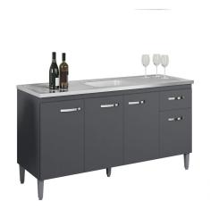 Balcão Gabriela 1,50 Cinza Cinza