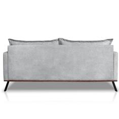 Sofá Zeki 2 Lugares 160 Cm Linho Boucle Cinza