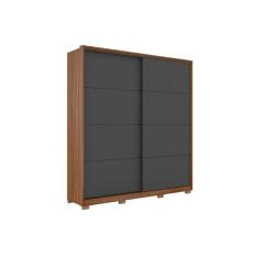 Guarda Roupa 2 Portas De Correr E 3 Gavetas C- Pés Belga Flex Amêndola-amêndola Ou Grafito - Demóbile