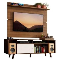 Rack Madesa Cancun com Pés e Painel para Tv Até 65'' Rustic