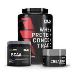Whey Protein Concentrado 900g + BCAA 4:1:1 + Creatina Dux Nutrition-Unissex