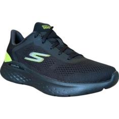 Tênis Masculino Go Run Lite Goga Mat Ultra Go Mstrike Corrida 894340 Skechers Preto-Masculino