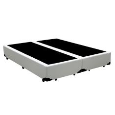 Cama Box Blindado Queen Bipartido NK Camas Sintético Branco 40x158x198