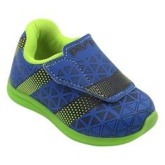 Tênis Infantil Masculino Pé com Pé Calce Fácil Azul Menino-Masculino