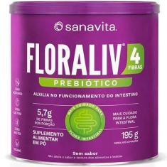 Floraliv 4 Fibras - Prebiótico - Sem Sabor - (195g) - Sanavita