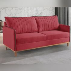 Sofá Fixo 2 Lugares Living Persa Veludo