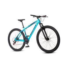 Bicicleta Aro 29 Alumínio Gott Freios A Disco Suspensão 21v Azul Preto