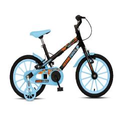 Bicicleta Colli Aro 16 Dinos Preto/azul